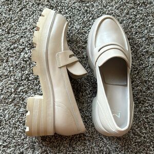 Marc Fisher lug sole leather loafers